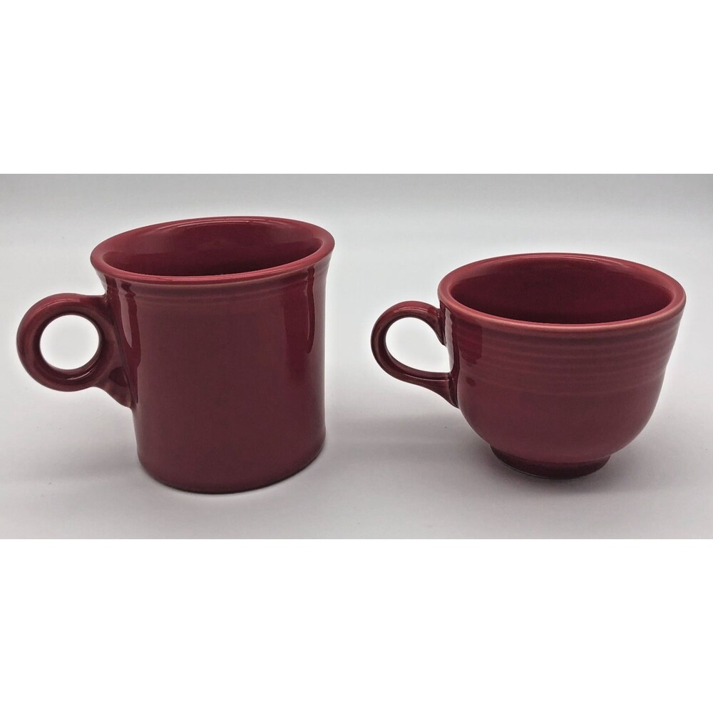 Fiesta Coffee Mug & Tea Cup Set of 2 Red HLC USA EUC